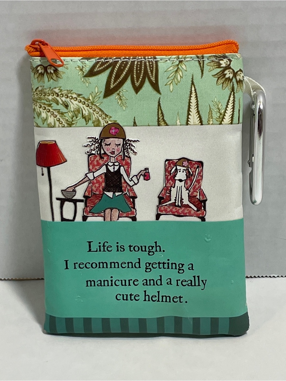 Curly Girl Designs “Life Is Tough…Live Imperfectly ” COIN PURSE, Keychain, Zips